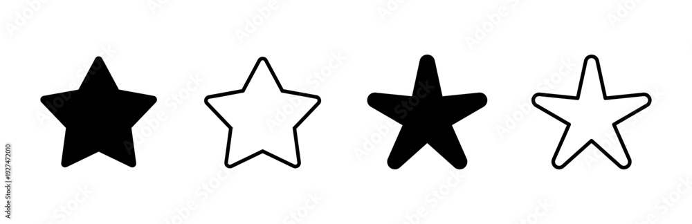 Fototapeta premium Star Icon set. rating icon vector. favourite star icon