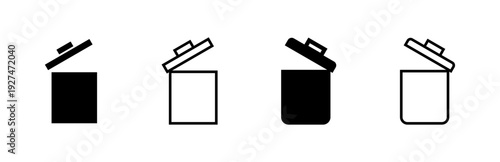 Trash icon set. trash can icon. delete icon vector. garbage