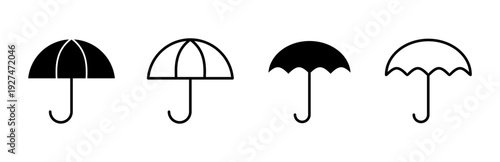 Umbrella icon set. umbrella sign icon