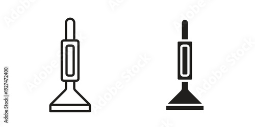 Vacuum cleaner icon. Outline and flat icons collection. EPS10