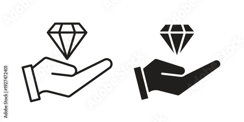 Value Proposition icon. Outline and flat icons collection. EPS10