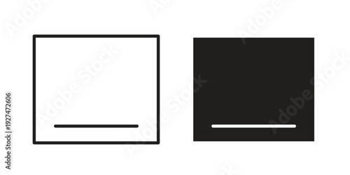 Window Minimize icon. Outline and flat icons collection. EPS10