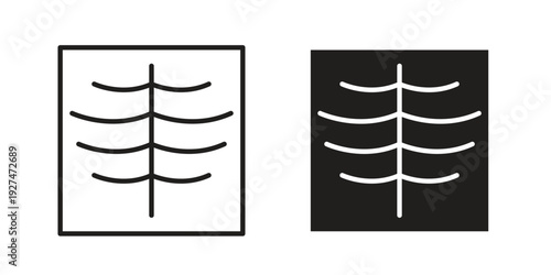 X ray icon. Outline and flat icons collection. EPS10