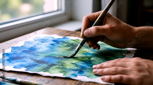 Calming Watercolor Painting for Art Therapy
