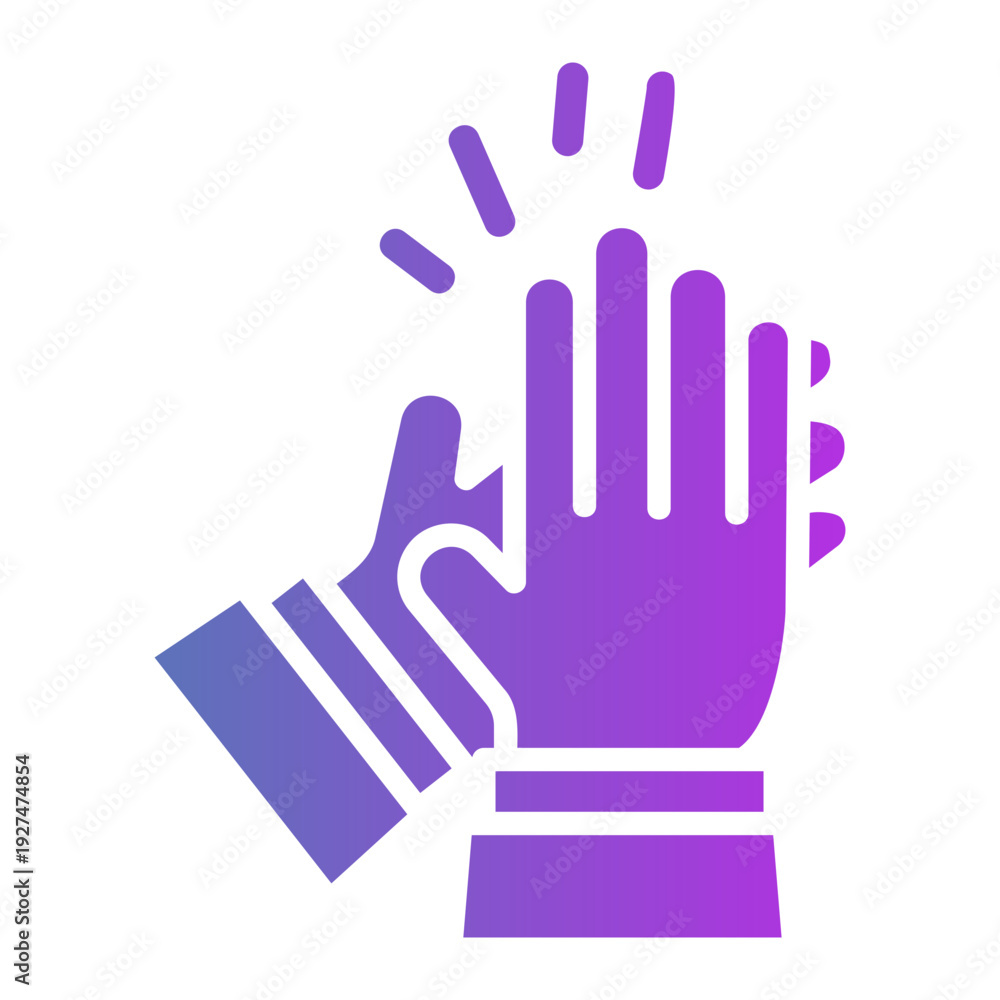 Obraz premium Clapping hand Line Gradient Icon