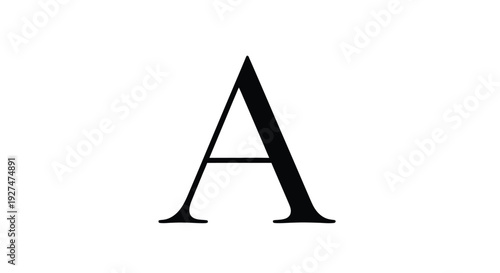A single bold capital a letter displayed on a white background