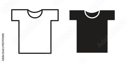 T-shirt icon symbol vector illustration on white background. Flat design.