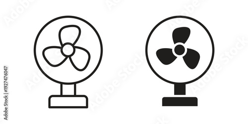 Table Fan icon symbol vector illustration on white background. Flat design.