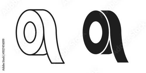 Tape icon symbol vector illustration on white background. Flat design.