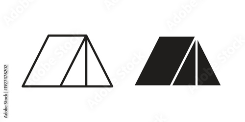 Tent icon symbol vector illustration on white background. Flat design.