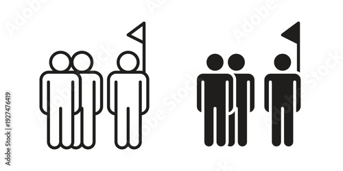 Tour guide people icon symbol vector illustration on white background. Flat design.