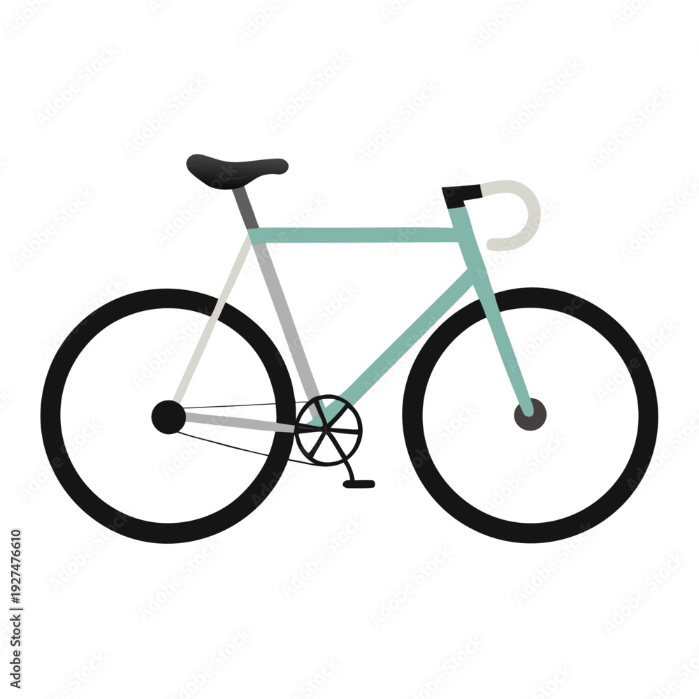 Fototapeta premium Fixed-Gear Bicycle Vector | Digital Graphic Design File for Creative Projects