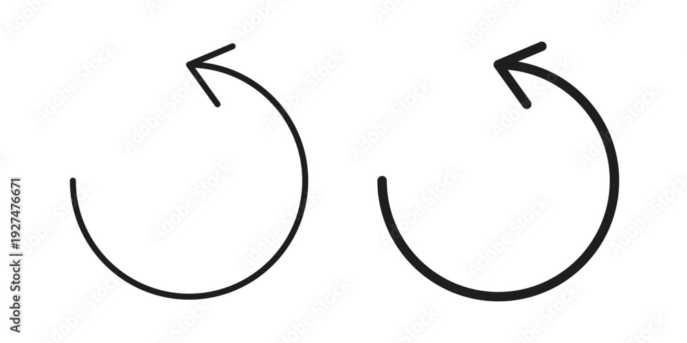 Obraz premium Undo icon symbol vector illustration on white background. Flat design.