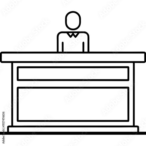 Front Desk Graphic Design File – Editable Microstock Illustration