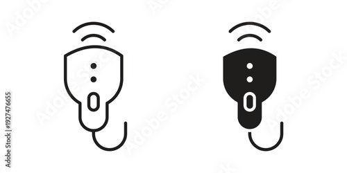 Ultrasound icon symbol vector illustration on white background. Flat design.