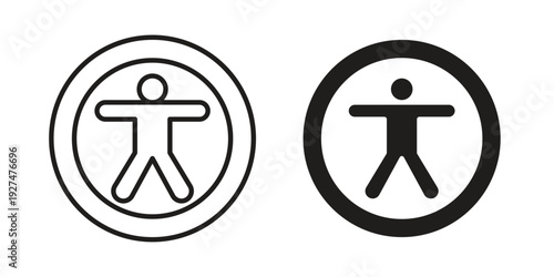 Universal access icon symbol vector illustration on white background. Flat design.