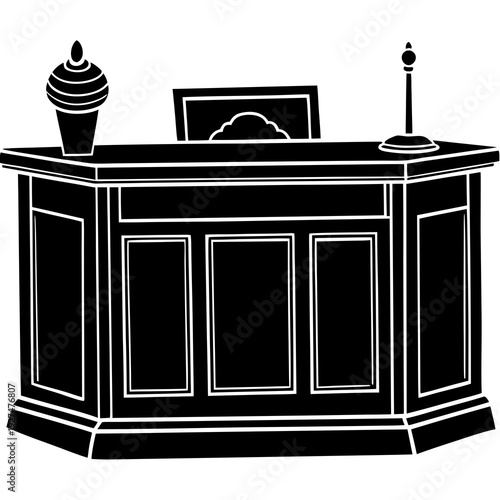 High-quality hotel reception graphics for digital design and microstock use.