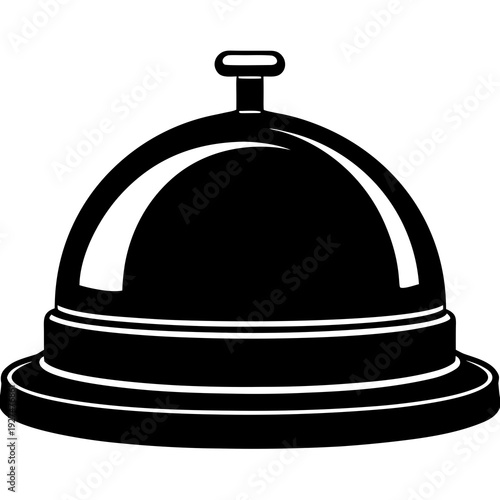 Vector hotel service bell design for digital and print projects.
