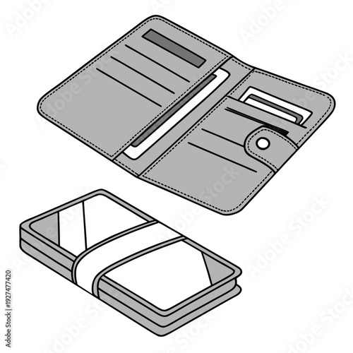 Premium Travel Wallet Graphic Design | Digital Download for Designers