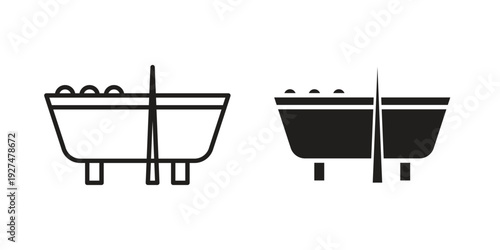 Pool table icon suitable symbol. Simple stock illustration stock
