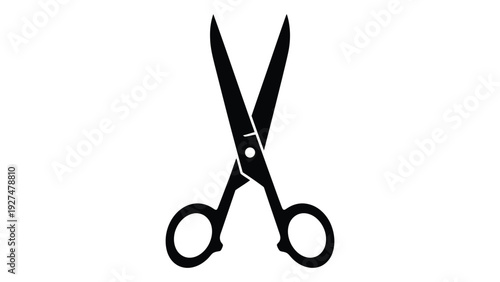 A pair of scissors on a white background isolated on white background, Vector