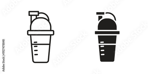 Protein shake icon suitable symbol. Simple stock illustration stock