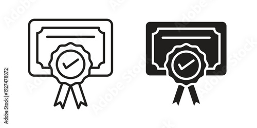 Qualification icon suitable symbol. Simple stock illustration stock