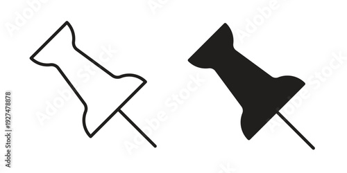 Push pin icon suitable symbol. Simple stock illustration stock
