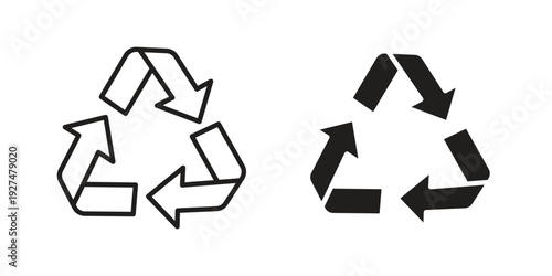 Recycle icon suitable symbol. Simple stock illustration stock
