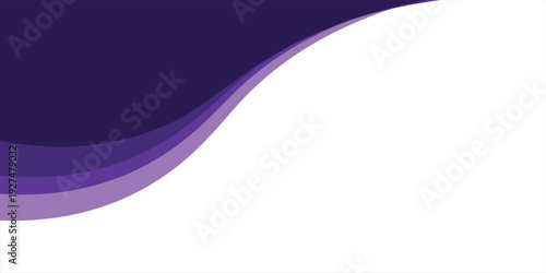 Purple business wave banner on white background, flat purple gradation. wavy background. vector eps 10 modern