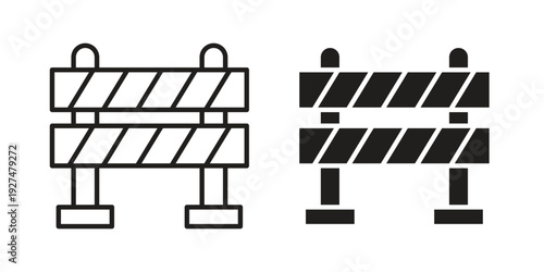 Roadblock icon suitable symbol. Simple stock illustration stock