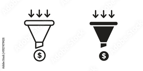 Sales funnel icon suitable symbol. Simple stock illustration stock