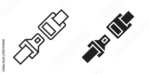 Seatbelt icon suitable symbol. Simple stock illustration stock