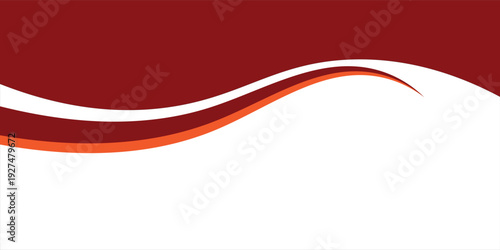 Abstract Red Wave Background With Orange Ribbon Accents and White Copy Space for Designs ilustration eps 10 modern