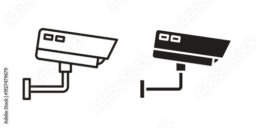 Security camera icon suitable symbol. Simple stock illustration stock