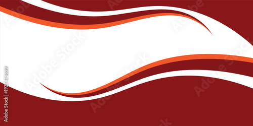 Abstract Red Wave Background With Orange Ribbon Accents and White Copy Space for Designs ilustration eps 10 modern abstrak