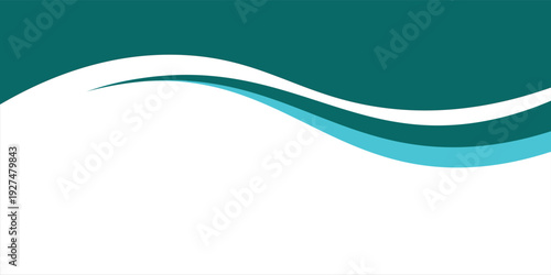 Teal Wave Abstract Background With Smooth Curves for Corporate Banner and Ocean Design 10 abstrak modern