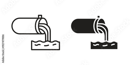 Sewage icon suitable symbol. Simple stock illustration stock