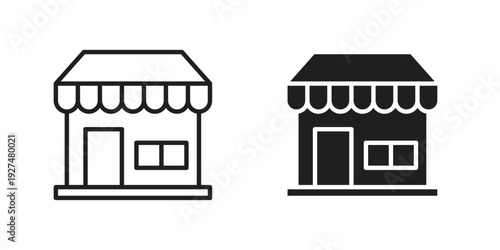 Shop icon suitable symbol. Simple stock illustration stock