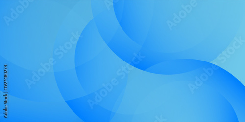 Abstract modern background with overlapping translucent circular shapes in various shades of blue and cyan, smooth gradients