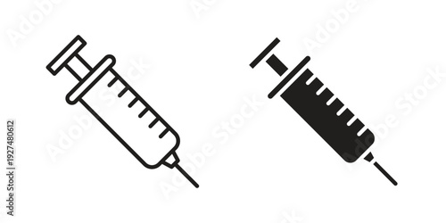 Syringe injection icon suitable symbol. Simple stock illustration stock