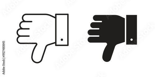 Thumbs down icon suitable symbol. Simple stock illustration stock