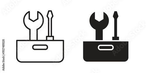 Toolbox icon suitable symbol. Simple stock illustration stock