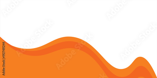 Abstract Orange Wave Design Element Isolated on White Background eps 10