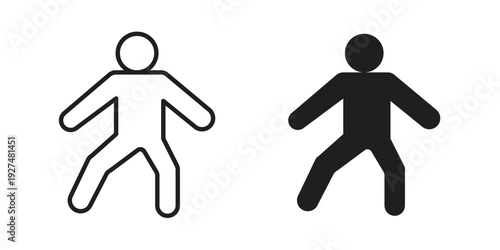 Walking icon suitable symbol. Simple stock illustration stock
