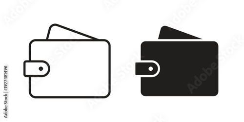 Wallet icon suitable symbol. Simple stock illustration stock