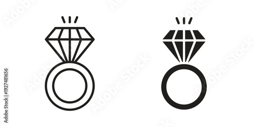 Wedding ring icon suitable symbol. Simple stock illustration stock