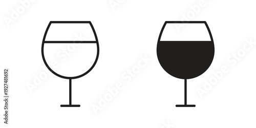 Wine glass icon suitable symbol. Simple stock illustration stock