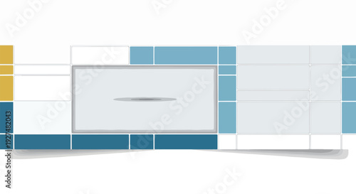 Modern bathroom tiles with built in bathtub and shower area