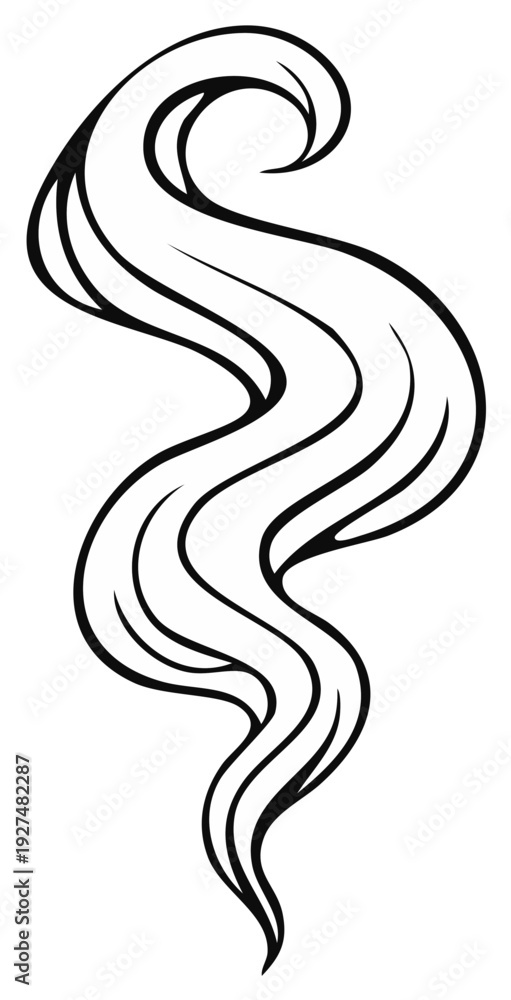 Obraz premium Abstract flowing design element of wavy lines
